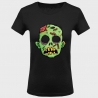 Camiseta mujer halloween: cara zombie