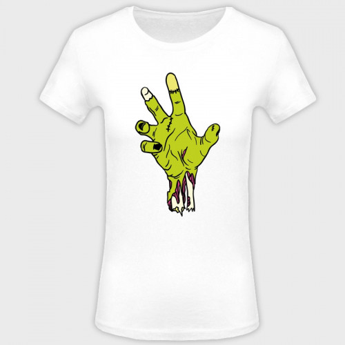 Camiseta mujer halloween: mano