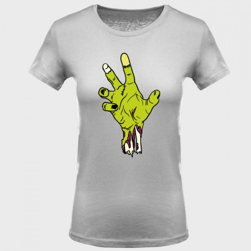 Camiseta mujer halloween: mano