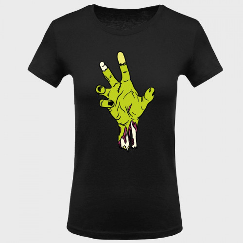 Camiseta mujer halloween: mano