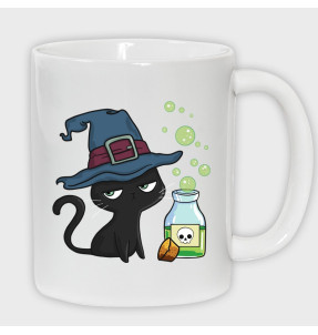 Taza halloween: gato