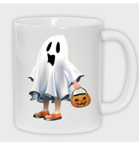 Taza halloween: fantasma