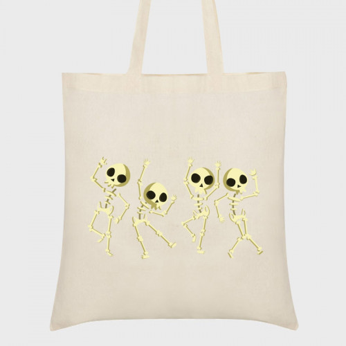 Bolsa tela halloween: esqueletos