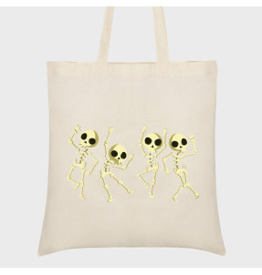 Bolsa tela halloween: esqueletos