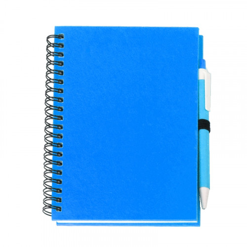 Cuaderno hoja blanca A5 con boli personalizado