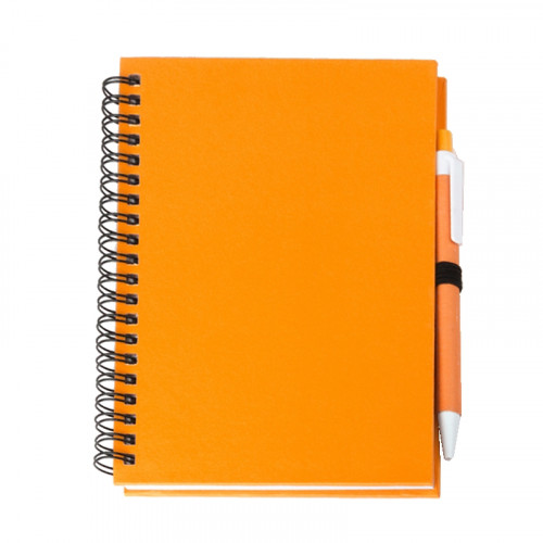 Cuaderno hoja blanca A5 con boli personalizado