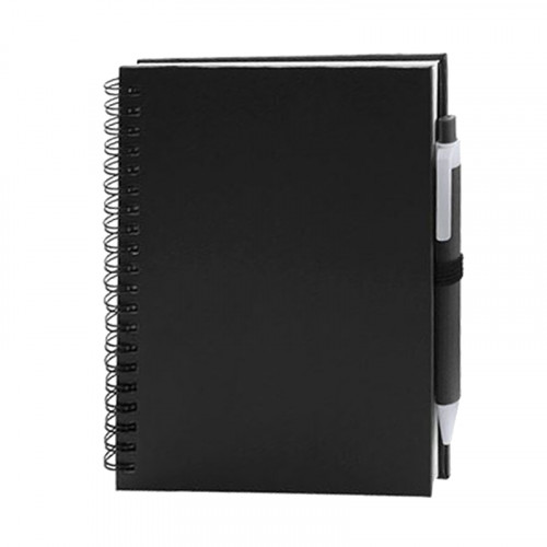 Cuaderno hoja blanca A5 con boli personalizado