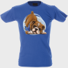 Camiseta hombre: perro y mariposa
