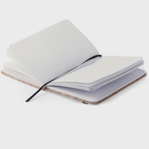 Libreta corcho A6 tipo moleskine hoja blanca personalizada