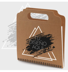 Cuaderno de rayas A5 con asas personalizado