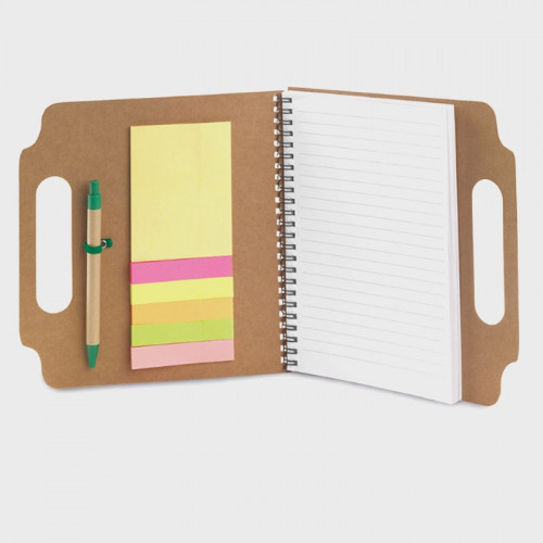 Bloc de notas con libreta y boli personalizado