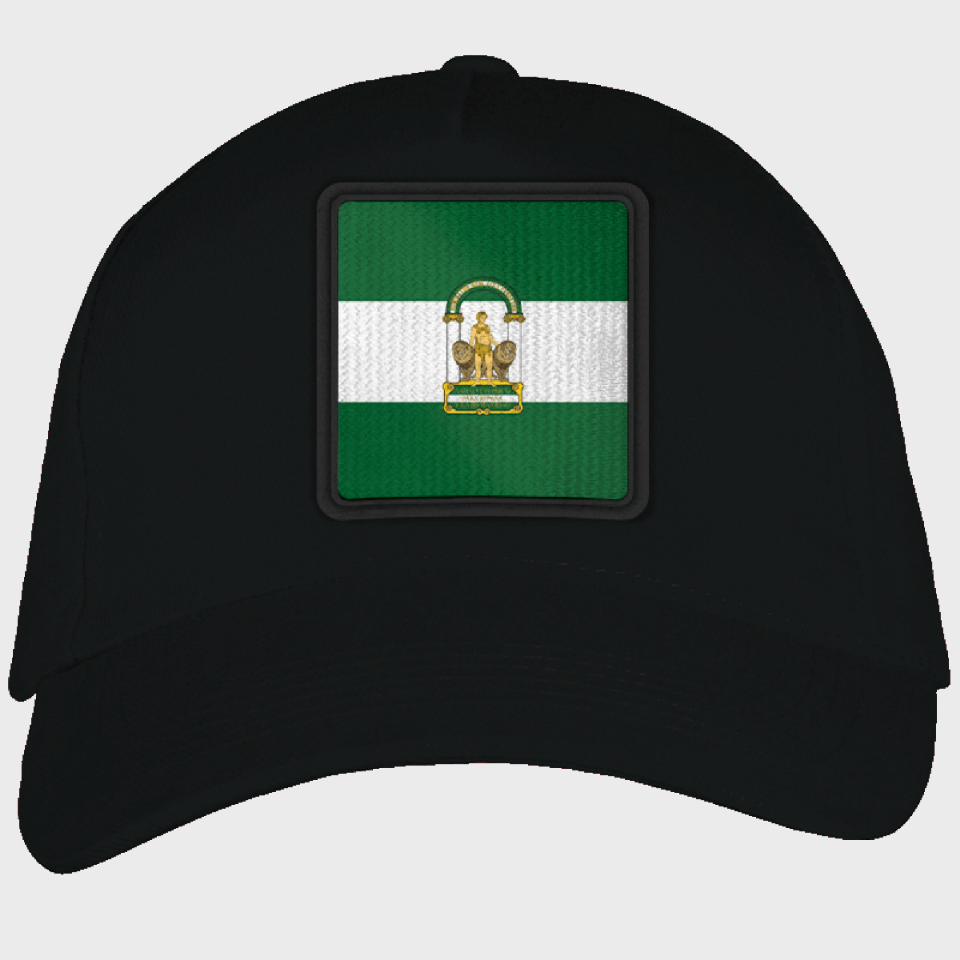 Gorra adulto con parche bandera Andalucía