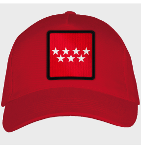 Gorra adulto con parche bandera Comunidad de Madrid