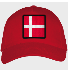 Gorra adulto con parche bandera Dinamarca
