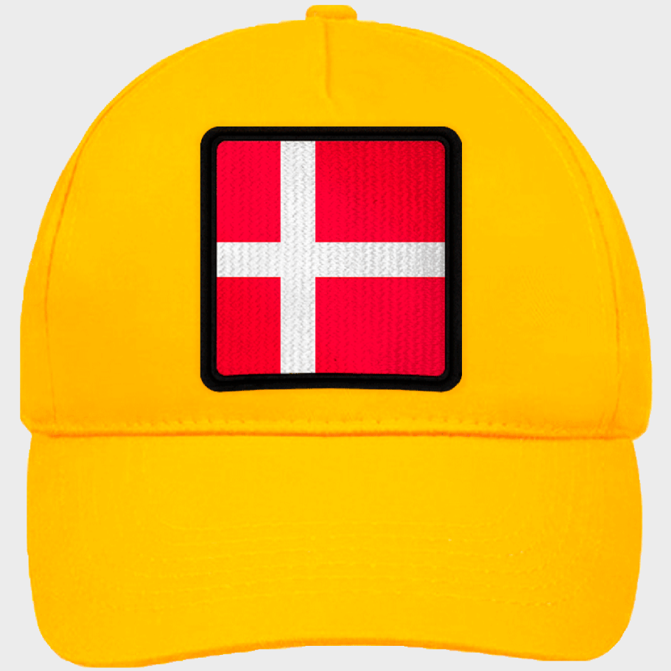Gorra infantil con bandera Dinamarca