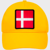 Gorra infantil con bandera Dinamarca