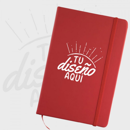 Libreta A6 tipo moleskine hoja blanca personalizada