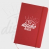 Libreta A6 tipo moleskine hoja blanca personalizada