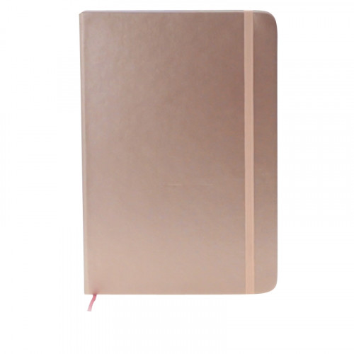 Libreta A5 tipo moleskine metalizada hoja blanca personalizada