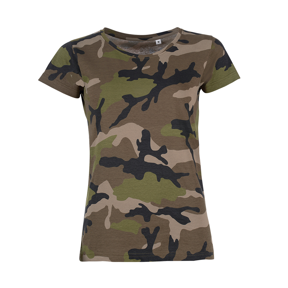 Camiseta mujer camuflaje personalizada