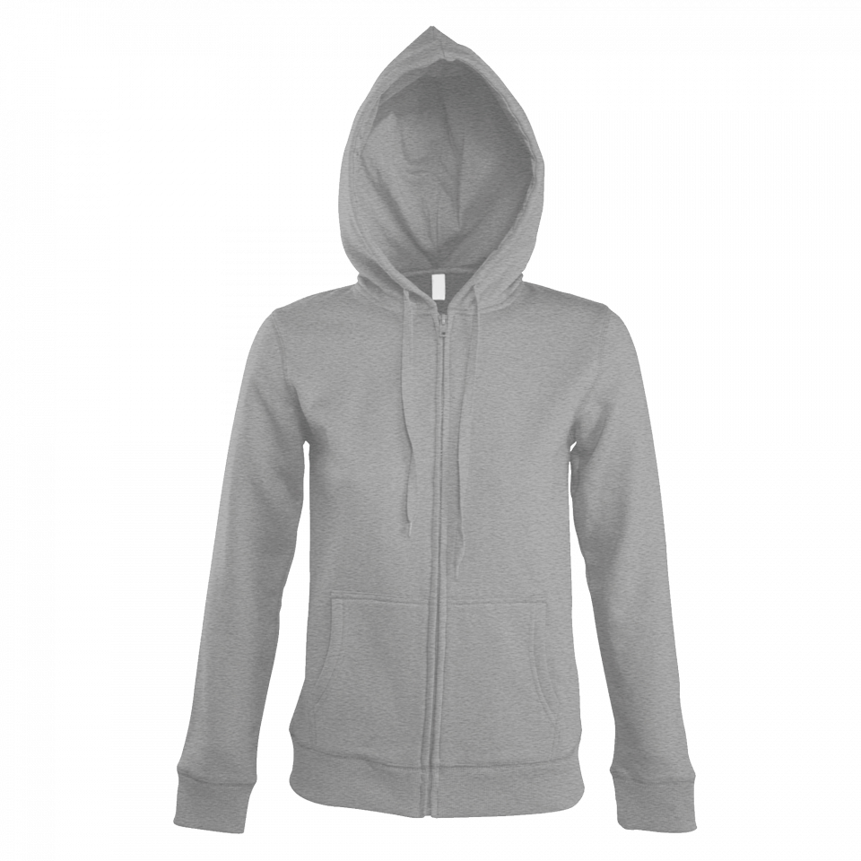 Sudadera mujer con cremallera y capucha personalizada