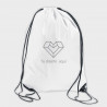 Mochila de cuerdas Urban blanca personalizada (Gymsack)