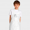 Delantal blanco infantil personalizado