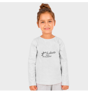 Camiseta niña manga larga personalizada