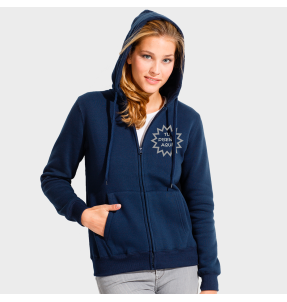 Sudadera mujer con cremallera y capucha personalizada