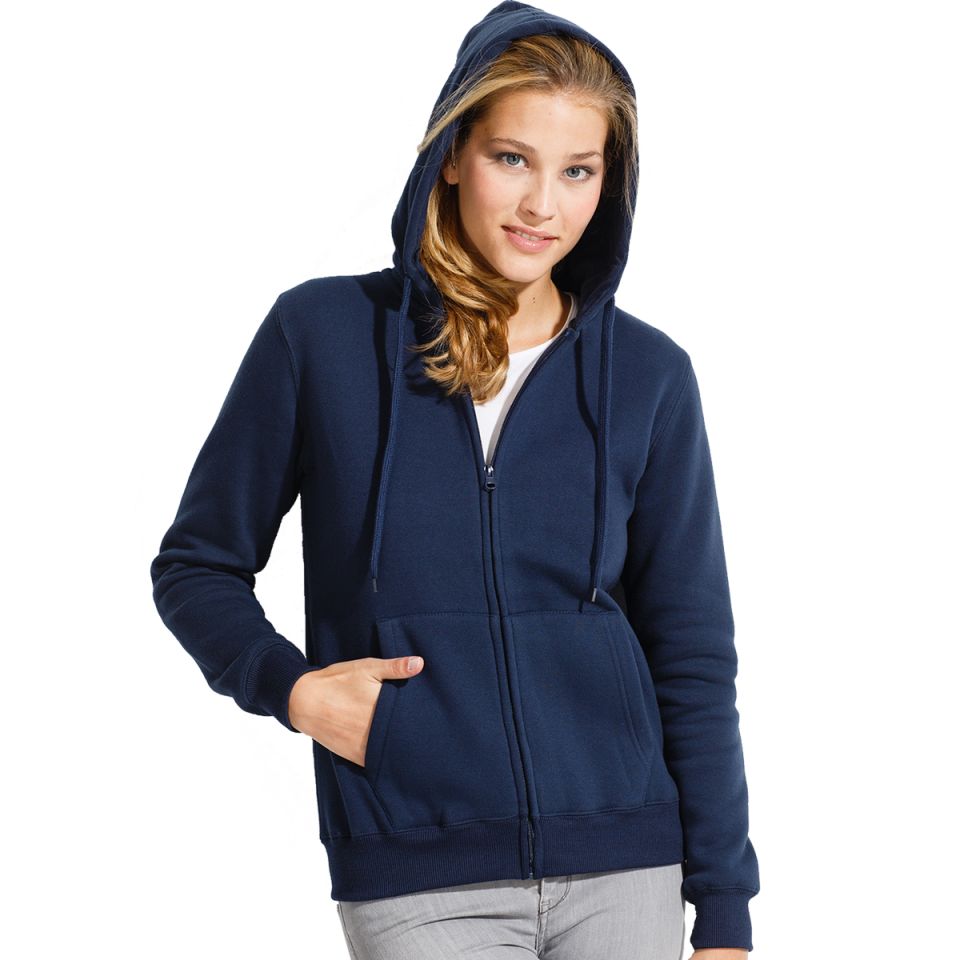 Sudadera mujer con cremallera y capucha personalizada