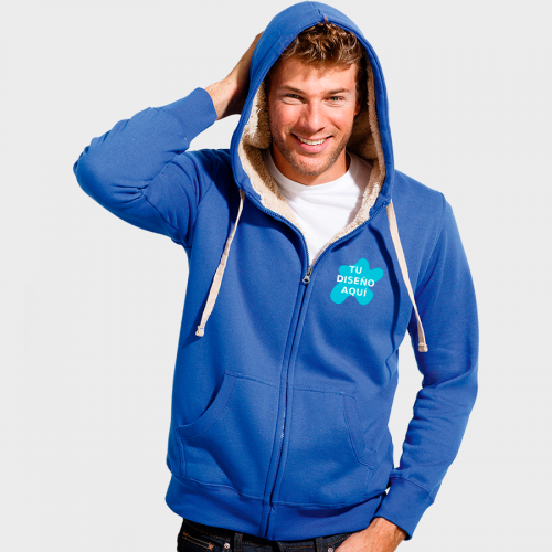 Sudadera con cremallera borrego Sherpa personalizada, comprar online