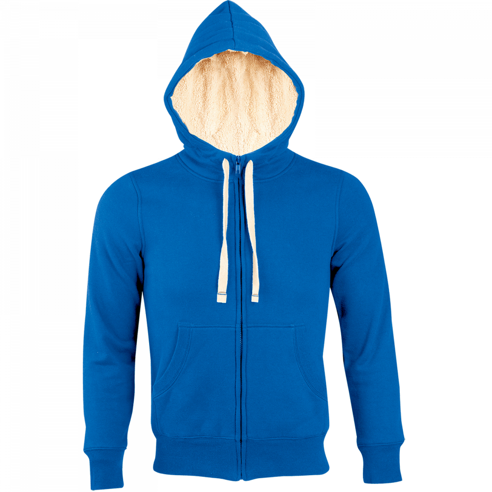 Sudadera con cremallera y borrego personalizada