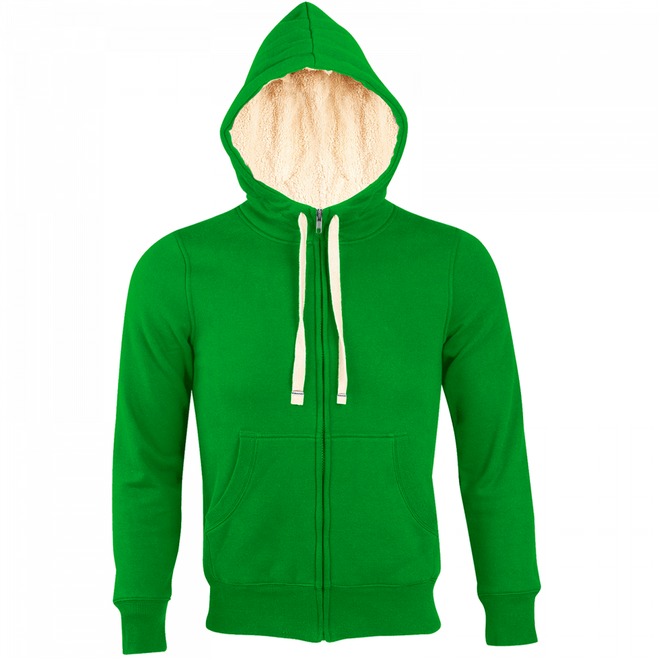 Sudadera con cremallera y borrego personalizada