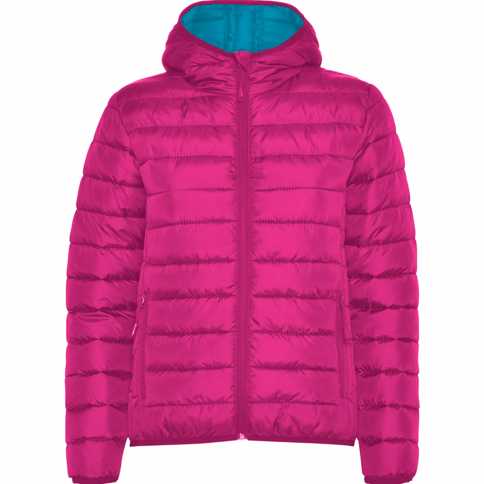 Chaqueta plumón de mujer con capucha personalizada