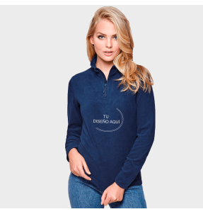 Polar media cremallera de mujer personalizado