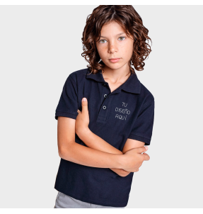 Polo niño manga corta de algodón personalizado