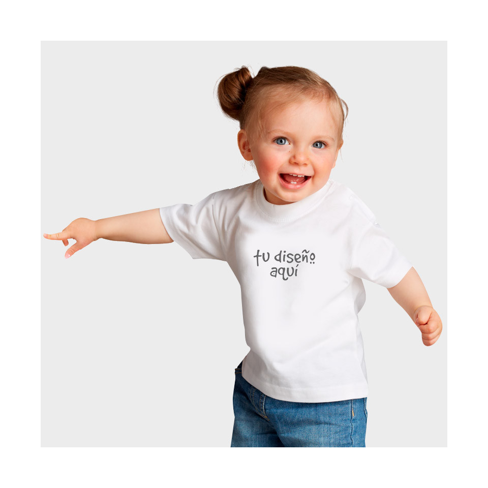 Camiseta blanca bebé personalizada