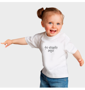 Camiseta blanca bebé personalizada