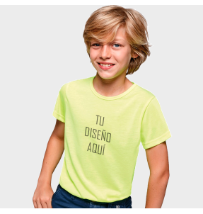 Camiseta niño flúor personalizada