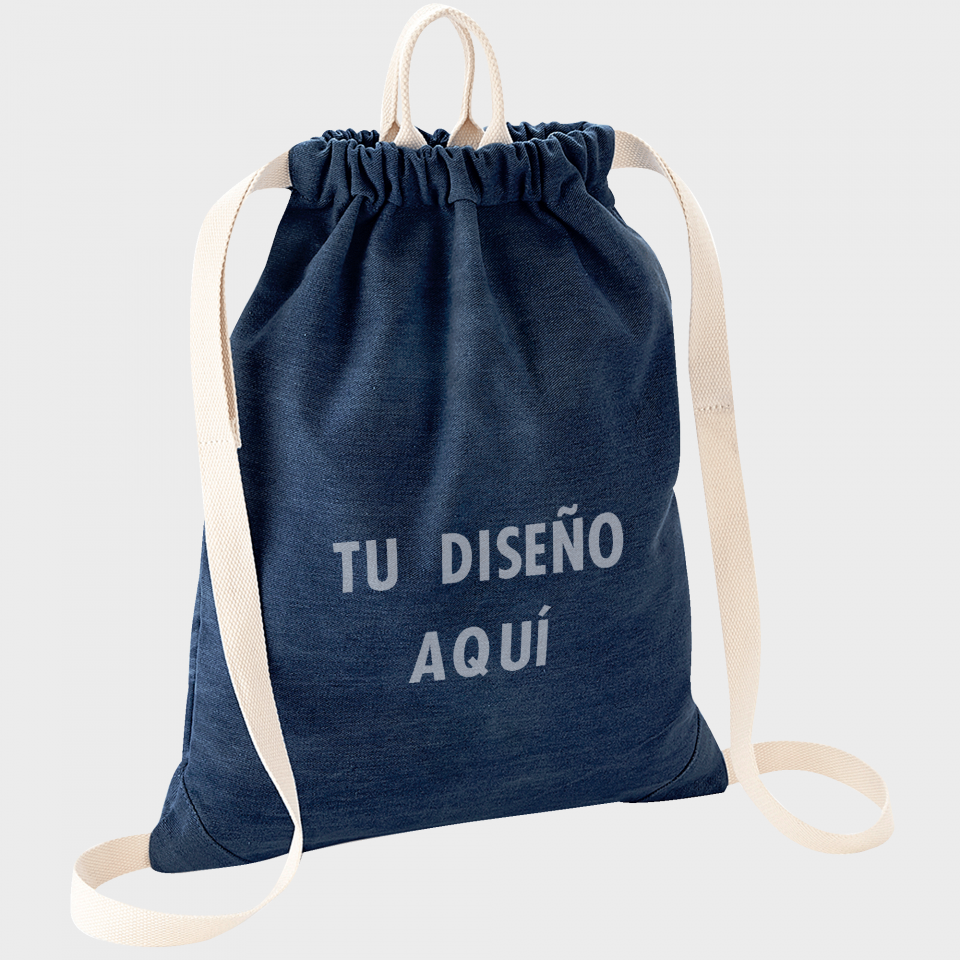 Mochila de asas vaquera personalizable
