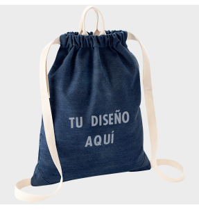 Mochila de asas vaquera personalizable