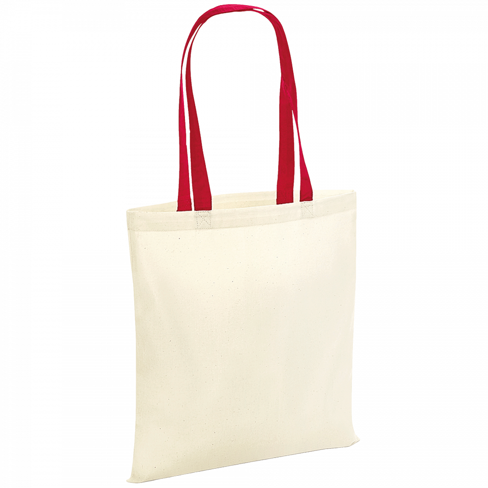 Bolsa de tela con asa en contraste personalizada