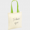 Bolsa de tela con asa en contraste personalizada