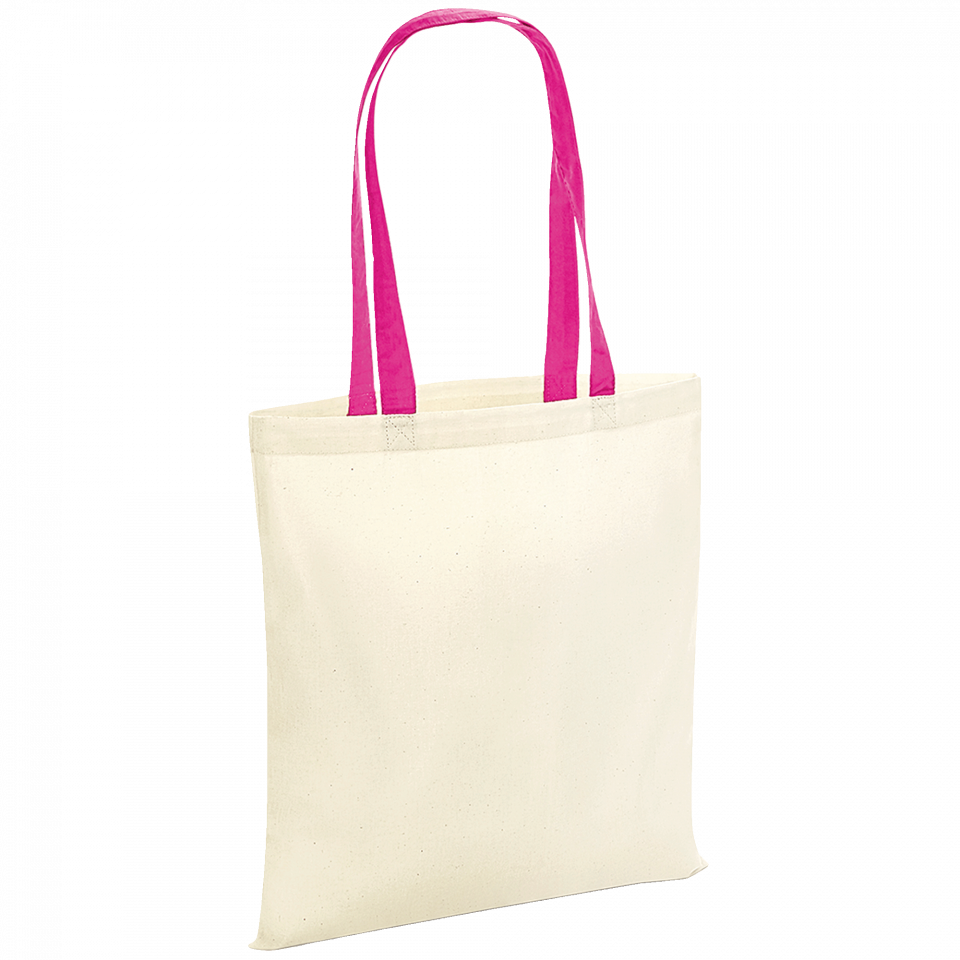 Bolsa de tela con asa en contraste personalizada