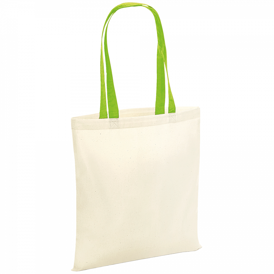 Bolsa de tela con asa en contraste personalizada