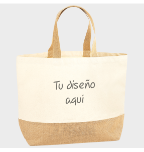 Bolso XL con base de yute personalizado