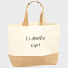 Bolso XL con base de yute personalizado