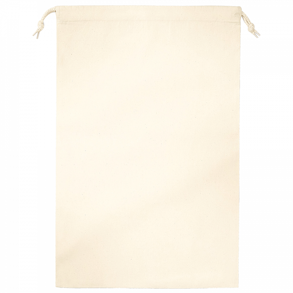 Bolsa algodón orgánico premium 3L cierre cordón personalizada
