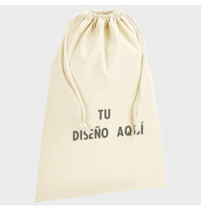 Bolsa algodón orgánico premium 8L cierre cordón personalizada