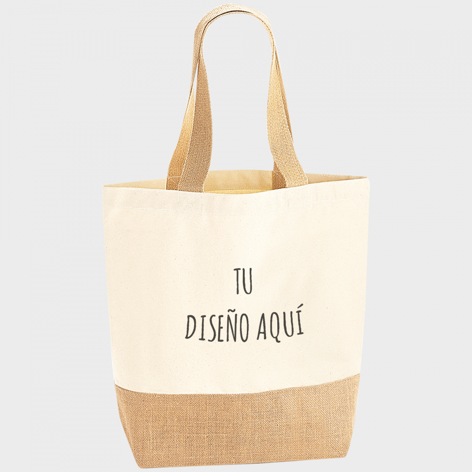 Bolso pequeño con base de yute personalizado